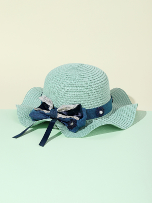 Hat Female Summer Beach Hat Big Bow Straw Hat All-Matching Sun-Proof Sun-Proof Travel Hat Sun Hat Seaside Hat