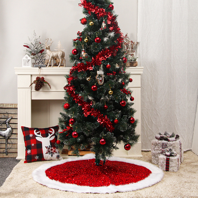 2022 New Sequined Tree Group PVC Embroidered Tree Skirt Christmas Tree Circumference