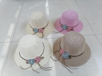 New Summer Flower Bucket Hat Sunshade Female Cap Outdoor Sun Hat