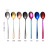 304 Stainless Steel Spoon Gift Set Korean Style Thickened Long Handle Gold Six Spoon Tableware Gift Set