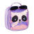 Factory Portable Pu Square Cosmetic Bag Embroidered Panda Storage Bag Portable Household Cosmetic Storage Bag