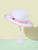 Hat Female Summer Outdoor Beach Hat Seaside Sun-Proof Sun Straw Hat Flat Top British Pink M Top Hat