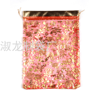 Amazon Hot-Selling Golden Edge Gauze Bag Indian Bayinstein Gift Yarn Bag Golden Edge Candy Bag Chocolate