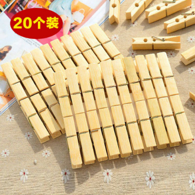 Bamboo Windproof Clip Large Clothes Clip Clothes Peg Clothes Pin Sock Little Clip Bamboo Clamp