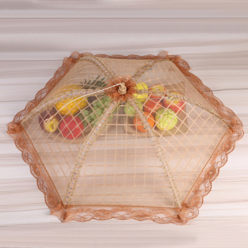 new wholesale vegetable cover zhuo cover dust cover mosquito cover simple hexagonal mesh cover steel wire cover convenient foldable