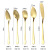 European 304 Stainless Steel Spoon Creative Gold-Plated Coffee Dessert Cake Ice Cream Fruit Spoon Butter Knife