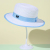 Hat Female Summer Outdoor Beach Hat Seaside Sun-Proof Sun Straw Hat Flat Top British Fresh M Top Hat