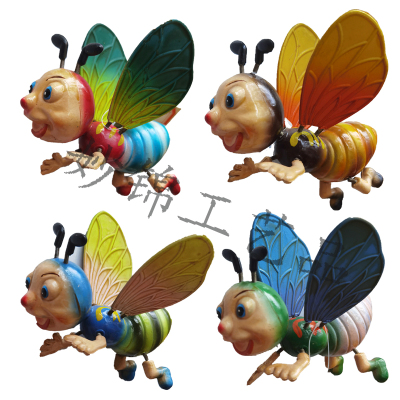 3D Colorful Plastic Cartoon Bee Fridge Magnet Creative Home Background Decorative Crafts Decorations