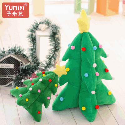 Factory Direct Sales Creative Christmas Decoration Plush Toy Large Christmas Tree Pillow Holiday Gift Christmas Gift