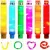Pop Tube Extension Tube Decompression Toys for Children Corrugated Led Sensory Color Stretch Tube Vent Toys Wholesale