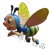 3D Colorful Plastic Cartoon Bee Fridge Magnet Creative Home Background Decorative Crafts Decorations
