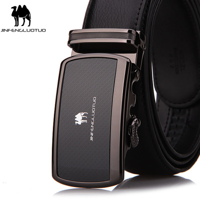 Pure Cowhide Business Men's Belt Hot Sale Automatic Buckle Men's Pant Belt Leather Belt Men