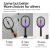 Outdoor Led usb Rechargeable killer lamp bulb bat 2 in 1 mosquito swatter with Base Electric Racket Flies