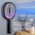 Outdoor Led usb Rechargeable killer lamp bulb bat 2 in 1 mosquito swatter with Base Electric Racket Flies