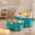Children's Toy Storage Box Baby Clothes Building Blocks Organizing Box with Pulley Cute Cartoon Snacks Large Storage