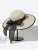 Straw Hat Women's Beach Hat Seaside Sunhat Korean Style Trendy Sun Hat Fresh Bow Summer British Style Top Hat
