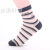 [Trendy New] Korean Style Design Striped Pattern Pure Cotton Breathable Socks