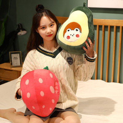 Foreign Trade Factory Direct Sales Fruit Hand Warmer Pillow Doll Strawberry Pillow Hand-Tucking Plush Toy Nap Pillow Cushion