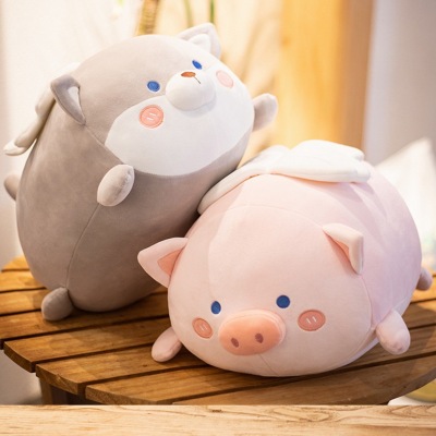 Foreign Trade Factory Direct Sales Cartoon Pig Doll Pillow for Girls Sleeping Husky Plush Toy Ragdoll Gifts