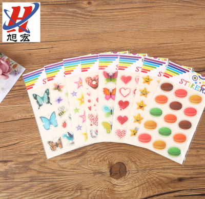 New Children's Cartoon Decorative Sticker Butterfly Three-Dimensional Stickers Drop Plastic Mobile Phone Decoration Stickers Decorative Sticker Accessories Painted Drop Plastic Stickers