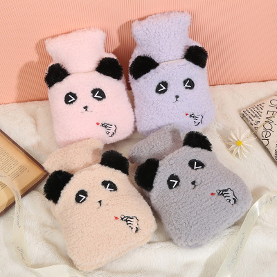 Winter New Soft and Adorable Panda Bixin Plush Warm Handbags Student Hand Warmer Water-Injection Bag Home Hand Warmer Portable Models