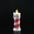 Red LED Electronic Stripe Simulation Teardrop Candle Christmas Candle