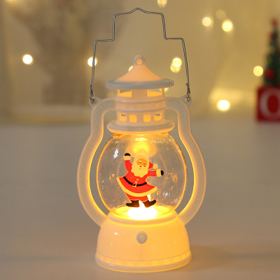 Christmas Decoration Storm Lantern Portable Led Small Oil Lamp Snowman Portable Small Horse Lamp