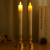 Gold Base Pole Candle LED Candle Light Simulation Flame Swing Electronic Candle