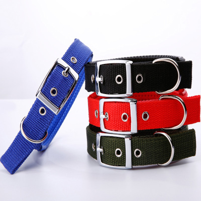 High-End Pet Supplies Alloy Belt Buckle Comfortable Collar Pet Dog Bandana Soft Leather PET Foam Dog Collar