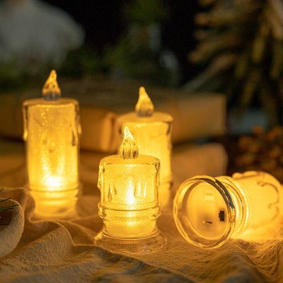 Electronic Candle Led Crystal Luminous Candle Proposal Birthday Decorations Arrangement