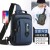 New Men's Messenger Bag Multi-Functional Outdoor Leisure Shoulder Bag Fashion Large Capacity Chest Bag Backpack