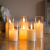 Transparent Cover LED Flat Mouth Electric Candle Lamp Romantic Ambience Light
