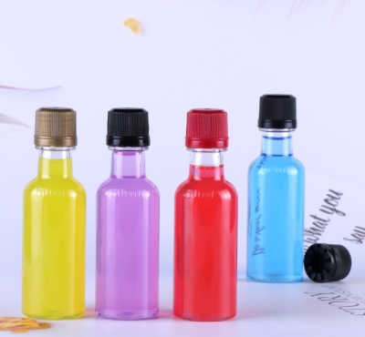 Creative Imported Wine Bottle Pet Transparent Plastic Juice Drink Small Liquor Bottle Mouthwash Gasoline Detergent Additive Fire Extinguisher Bottles