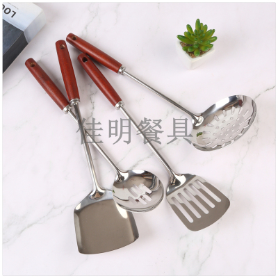 Hot Sale Spatula Set Stainless Steel Kitchen Kitchenware Ladel Full Set Household Strainer Soup Spoon Thickened Cooking Spoon