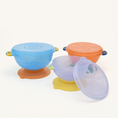 Baby Sucker Bowl Set Microwaveable Heating Strong Suction Anti-Tumble Babies' Sucking Bowl 3 Sets