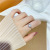 Simple S925 Silver Electroplated Imitation 1 Karat Ring Female Opening Bud Flower Index Finger Ring Ring Temperament