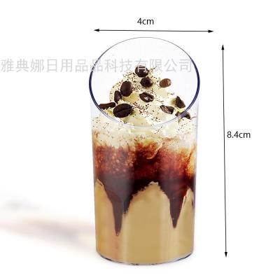 Plastic Transparent Disposable Cup 70ml Dessert Cake Baking Pudding Cup with Spoon