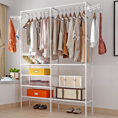 Cross-Border Supply Coat Rack Floor Bedroom Hanger Simple Household Hangers Economical Storage Rack