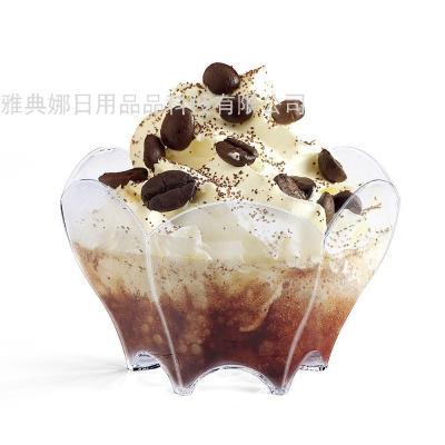 Disposable Mousse Cup Pudding Ice Cream Cup Creative Flower-Shaped Disposable Paper Cup 90ml Plastic Cup