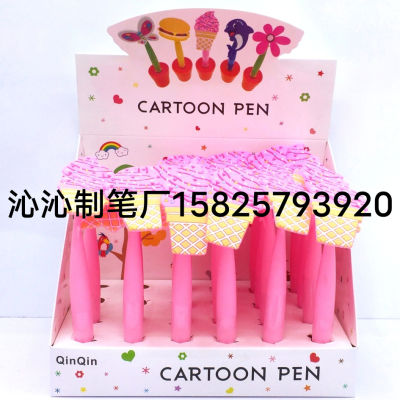 Creative stationery sunflower pen soft glue potted ballpoint pen cartoon cute student prize gift