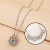 New Micro inlaid zircon Heart-to-heart Women's Open and close clover necklace fashion love folding clavicle chain