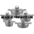 Die Casting Aluminum Pot Small Diamond 10 PCs Set Non-Stick Pan Household Kitchen Utensils Stockpot Cookware Spot Supply Wholesale