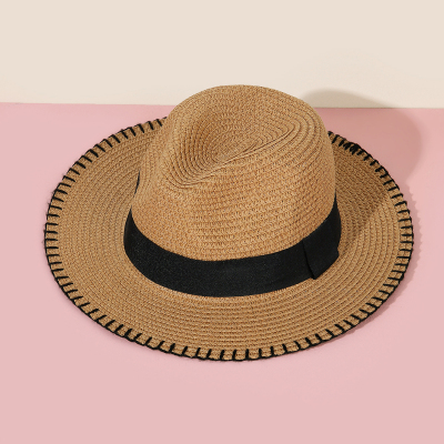 Straw Hat Men's Summer Outdoor Foldable Hat Sun Protection Sun Shade Top Hat Panama Hat British Style Hat