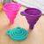 Household Foldable Retractable Funnel Kitchen Sub-Packaging Oil Leakage Candy Color High Temperature Resistant Long Neck Funnel
