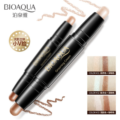 Bioaqua Double-Headed Contour Stick Light and Shadow Concealer Pen Concealer Finishing Beauty Three-Dimensional Shadow Highlight Brightening Wholesale