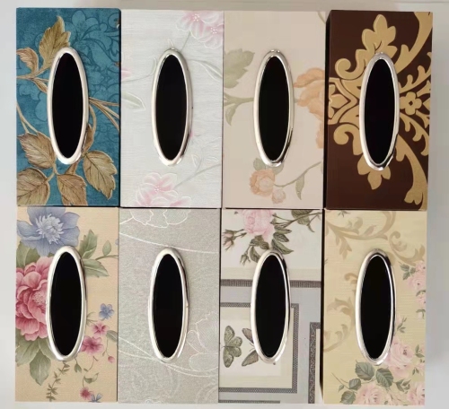 foreign trade leather tissue box waterproof leather fabric hotel cafe coffee table tissue box