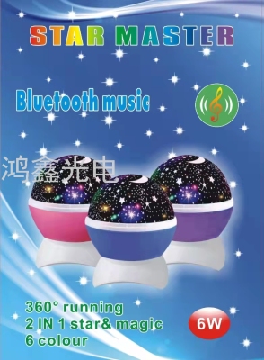Bluetooth Speaker Crystal Magic Ball Star Light Small Night Lamp Stage Lights