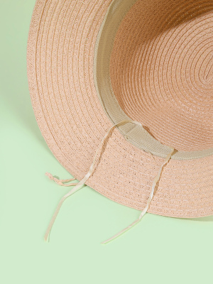 Summer Parent-Child Straw Hat Female Seaside Travel Vacation Beach Hat Big Brim Sun-Proof Cute Children Foldable Princess Hat