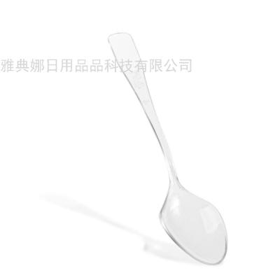 Disposable Plastic Fork Spoon 9.5cm Transparent Benzene Ps100 Pieces a Pack