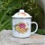 Kid's Cup Thickened Enamel Cup with Lid Small Cup Tea Drinking Cup Tea Container Tumbler Enamel Milk Cup Cup Used in Home